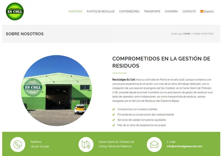 Reciclajes Es Coll, comprometidos con la gestión de residuos en mallorca